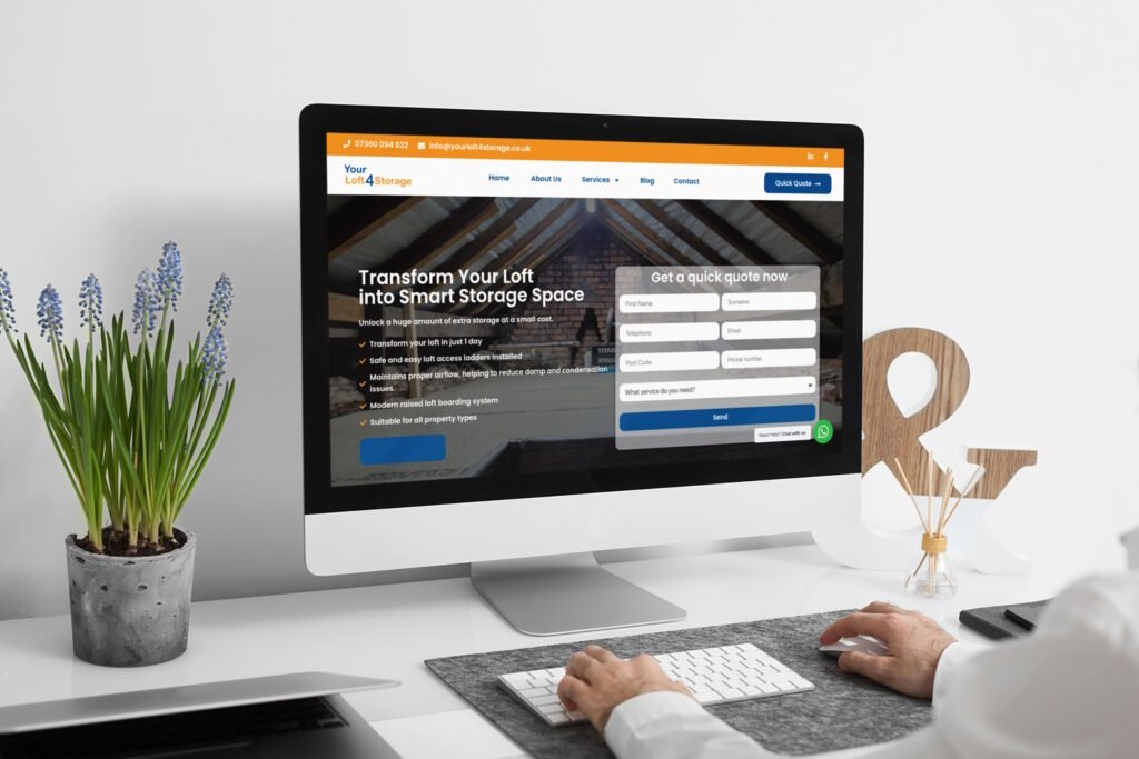 Strona internetowa z ofertą przechowywania